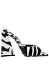 Attico Devon 115mm Zebra-print Mules