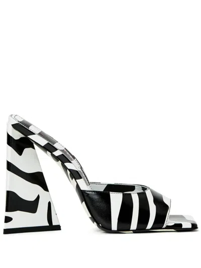 ATTICO DEVON ZEBRA PRINT 115MM MULES