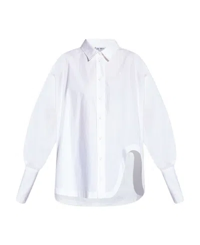 Attico Diana Asymmetric Button-up Shirt In White