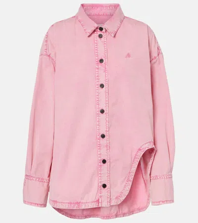 ATTICO DIANA ASYMMETRIC COTTON CANVAS OVERSHIRT