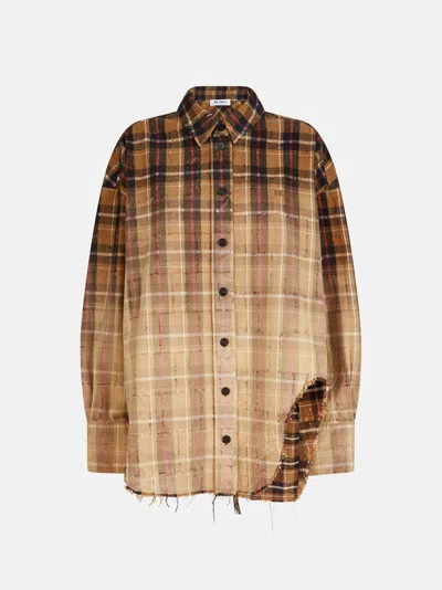 Attico ''diana'' Beige And Black Shirt In Multi