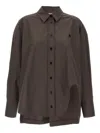 Attico ''diana'' Dark Brown Shirt In Brown