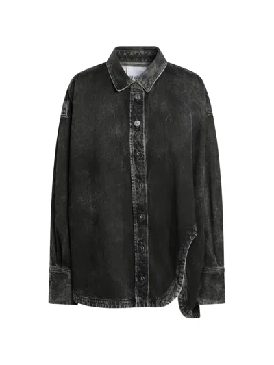 Attico Diana Shirt In Black