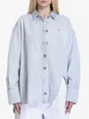 Attico "diana'' Sky Blue Shirt Jacket In Blue