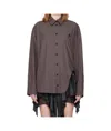 Attico Brown Diana Shirt In Brown