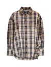 Attico Diana Checked Cotton Flannel Shirt In Multi