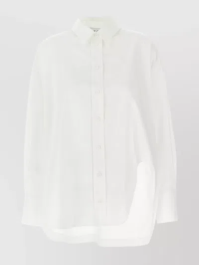 Attico 'diana' Shirt With Yoke And Pleated Back In White