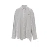 Attico White Diana Striped Shirt In White