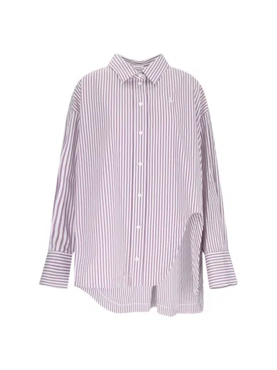 ATTICO DIANA' STRIPED SHIRT - PURPLE