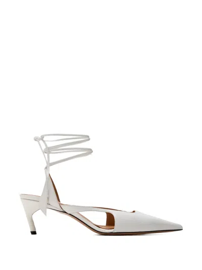 Attico Diane Slingback Pumps In White