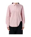 Attico Collared Neck Long Sleeves Shirt In Pink