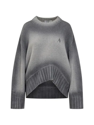 Attico Dip-dye Knit Sweater In Gray