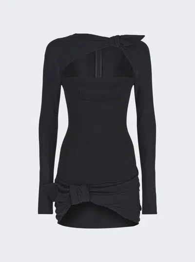 Attico Donnie Mini Dress In Black