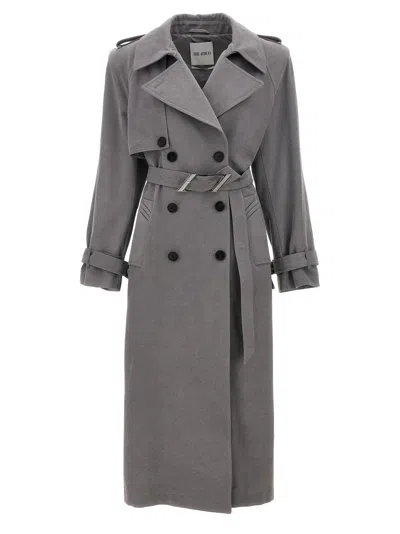 ATTICO DOUBLE-BREASTED TRENCH COAT COATS, TRENCH COATS