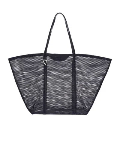 Attico Double Handle Tote Bag In Black