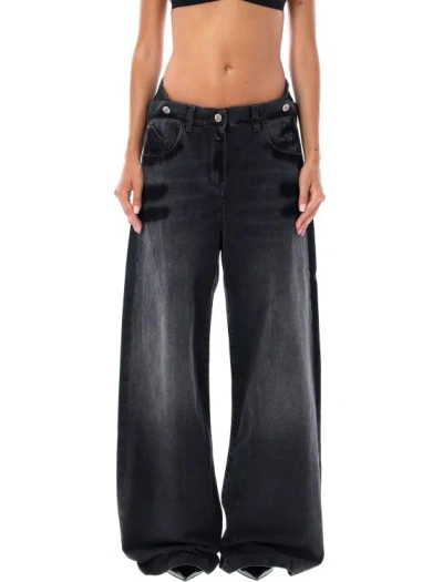 ATTICO THE ATTICO DOUBLE WAIST COTTON JEANS