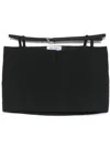 Attico Double-waisted Mini Skirt In Black