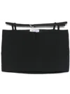 Attico Double-waisted Mini Skirt In Black