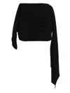 Attico Draped Asymmetric Mini Skirt