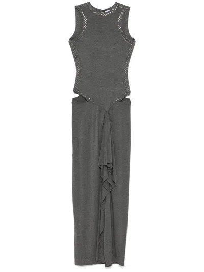 ATTICO DRAPED MIDI DRESS