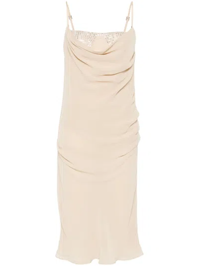 ATTICO DRAPED MIDI DRESS