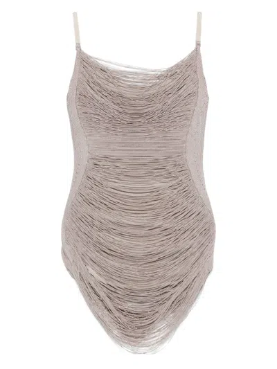 ATTICO DRAPED MINI DRESS