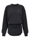 Attico Draped Mini Dress Dresses Black In Black