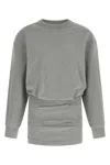 Attico Cotton Jersey Mini Dress In Gray