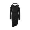 Attico Draped Viscose Midi Dress