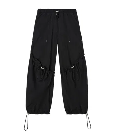 Attico Drawstring Casual Pants In Black