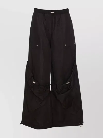 ATTICO DRAWSTRING WAIST WIDE LEG TROUSERS