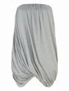Attico Strapless Mini Dress In Grey Viscose In Grey