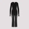 Attico Black Degrade Midi Dress In Black Degrade