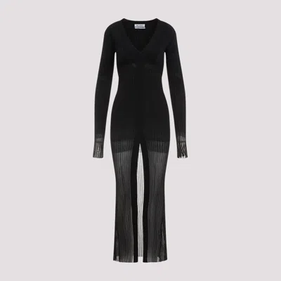 ATTICO DRESS IN BLACK POLYAMIDE