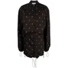 Attico Logo-print Cotton Shirt Dress In Multicolor
