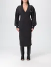 Attico American Fleece Dress In Black
