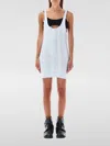 Attico Light Blue Flat Ribbed Tank Top In Blau