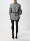 Attico Shirt Dress With Tailored Silhouette And Elegant Button Detail In Grau