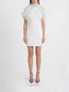 Attico Mini Feather Dress In White