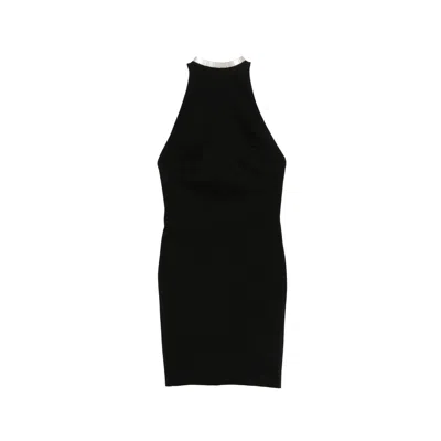 Attico Halter-neck Mini Dress In Black