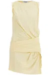 Attico Dusty Yellow Sleeveless Mini Dress For Casual And Evening In Yellow