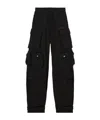 Attico Fern Wide-leg Cargo Jeans In Black