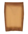 Attico Mesh Mini Skirt In Brown