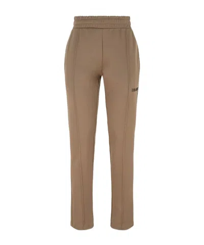 Attico Elastic Waist Sweatpants In Brown