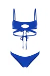 Attico Solid Color Bikini With Cut-out Detail