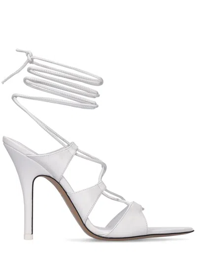 Attico Elegant Shoe With High Heel In Leather In White