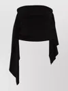 Attico Draped Jersey Mini Skirt In Black