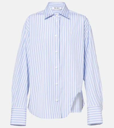 ATTICO ELIZA ASYMMETRIC STRIPED COTTON SHIRT