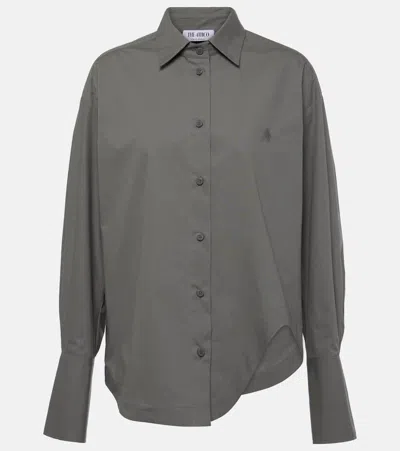 Attico Eliza Cotton Shirt In Grey