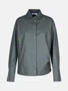 Attico 'eliza' Grey Wool Blend Shirt In Grey